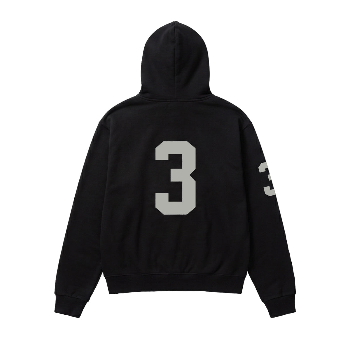 Football Zip Hoodie Black