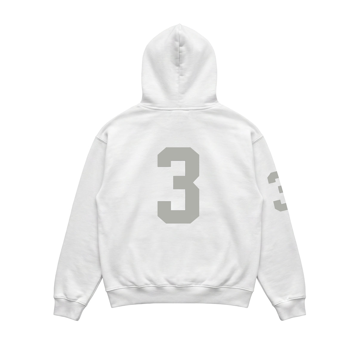 Football Zip Hoodie White