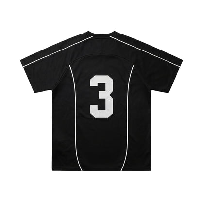 Football Jersey Short Sleeve Black