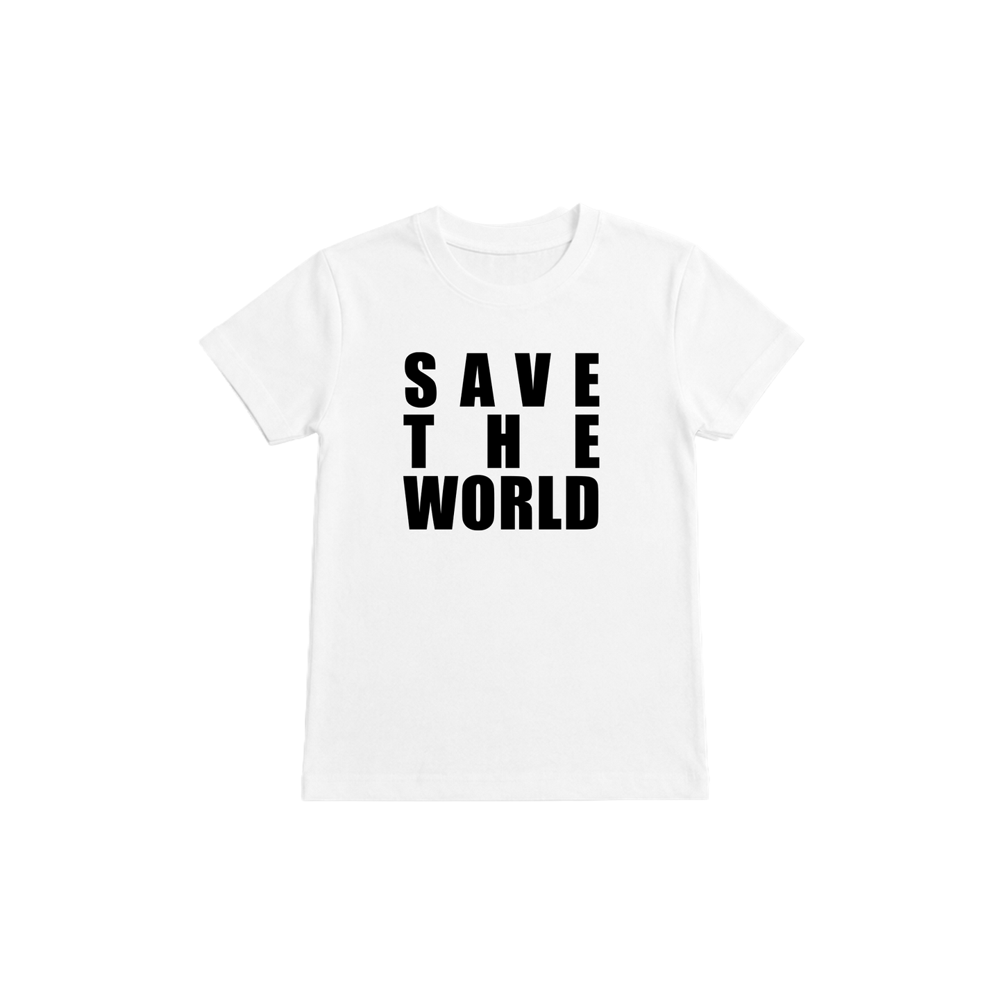 Save The World Baby Tee White [PICK-UP ONLY]