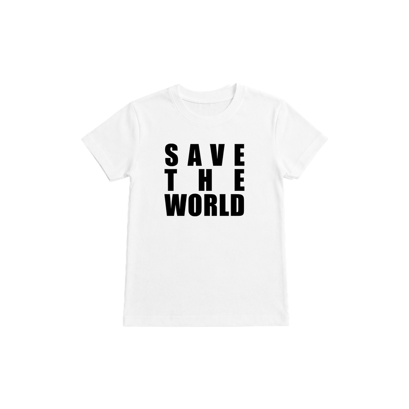 Save The World Baby Tee White [PICK-UP ONLY]