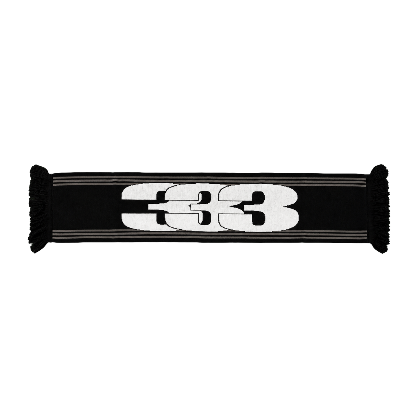 3 Football Scarf Black [PICK-UP ONLY]