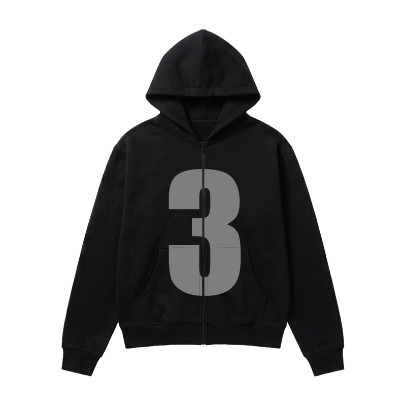 Ullevi 3 Zip Hoodie Black [PICK-UP ONLY]