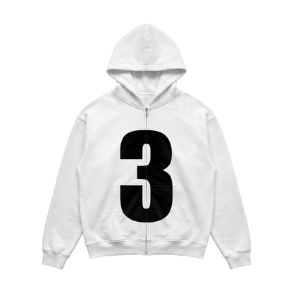 Ullevi 3 Zip Hoodie White [PICK-UP ONLY]