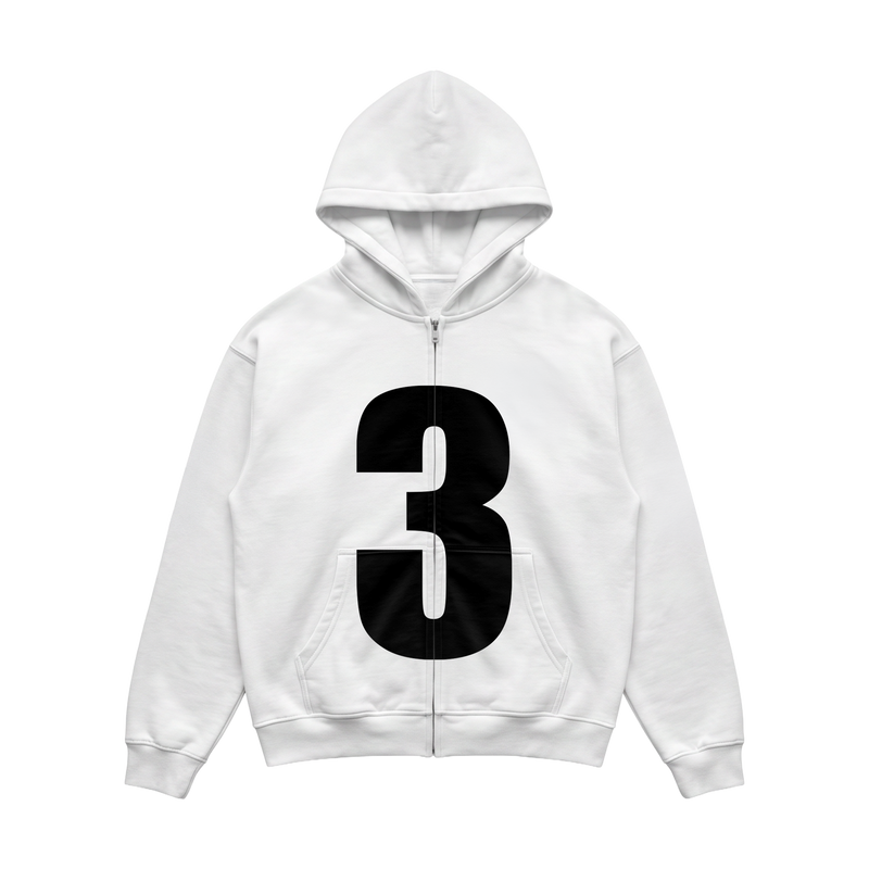 Ullevi 3 Zip Hoodie White [PICK-UP ONLY]