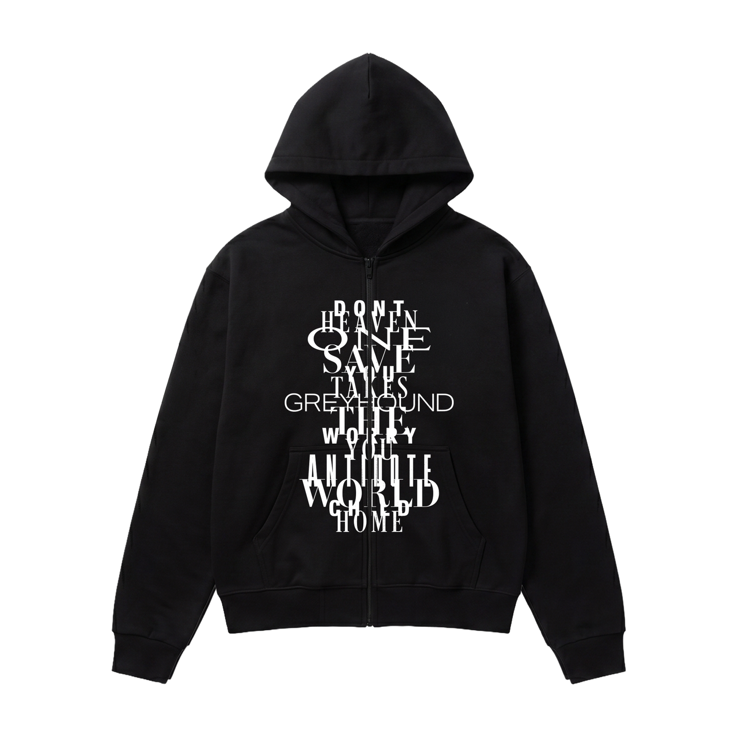 Stack Zip Hoodie Black [PICK-UP ONLY]