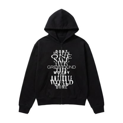 Stack Zip Hoodie Black [PICK-UP ONLY]