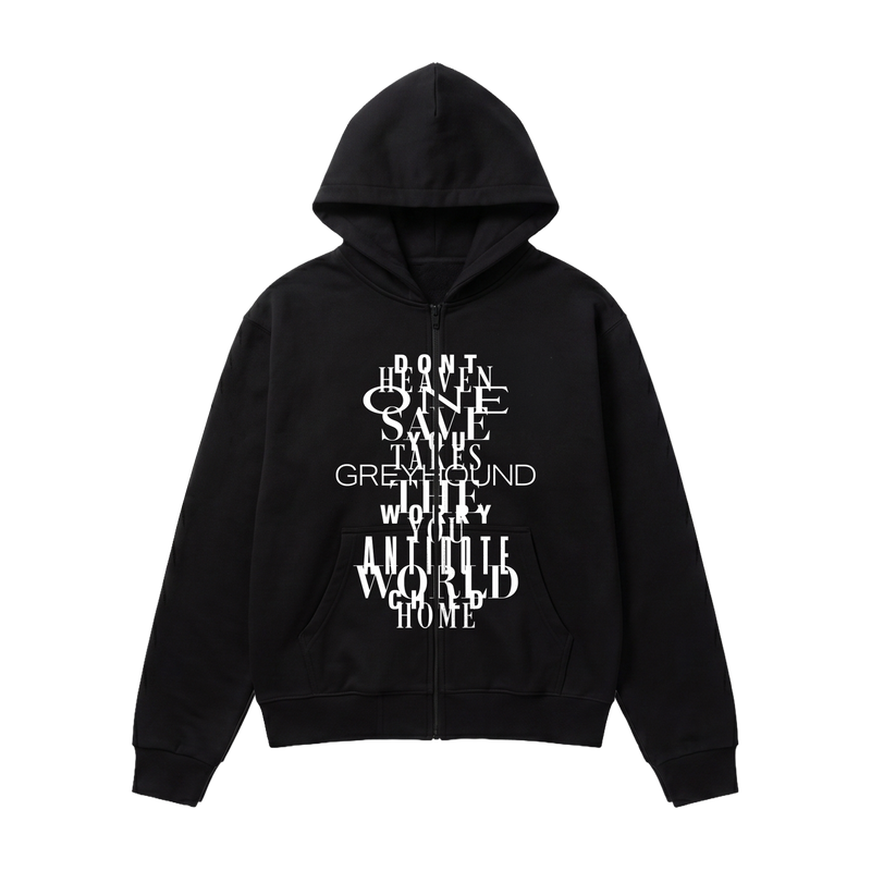 Stack Zip Hoodie Black [PICK-UP ONLY]