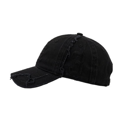 Football Distressed Cap Black