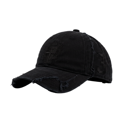 Football Distressed Cap Black