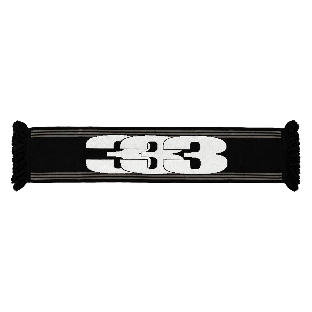 3 Football Scarf Black
