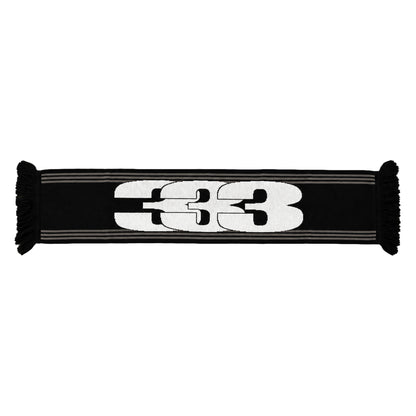 3 Football Scarf Black